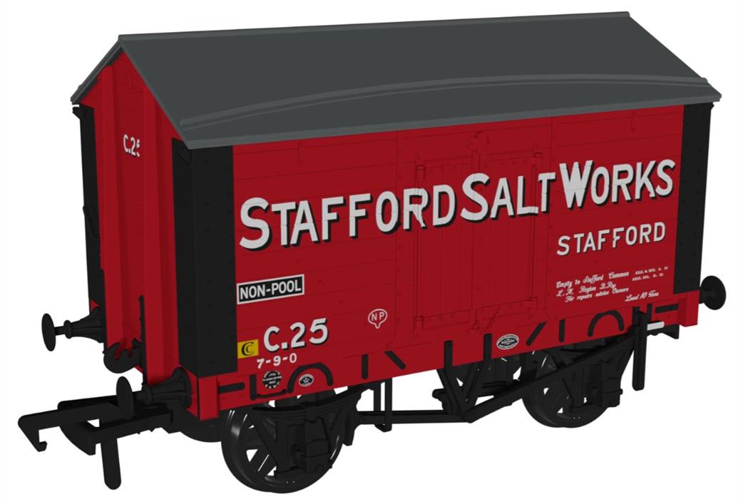 Rapido Trains OO 967614 Stafford Salt Works No.C25 RCH 1907 Salt Van