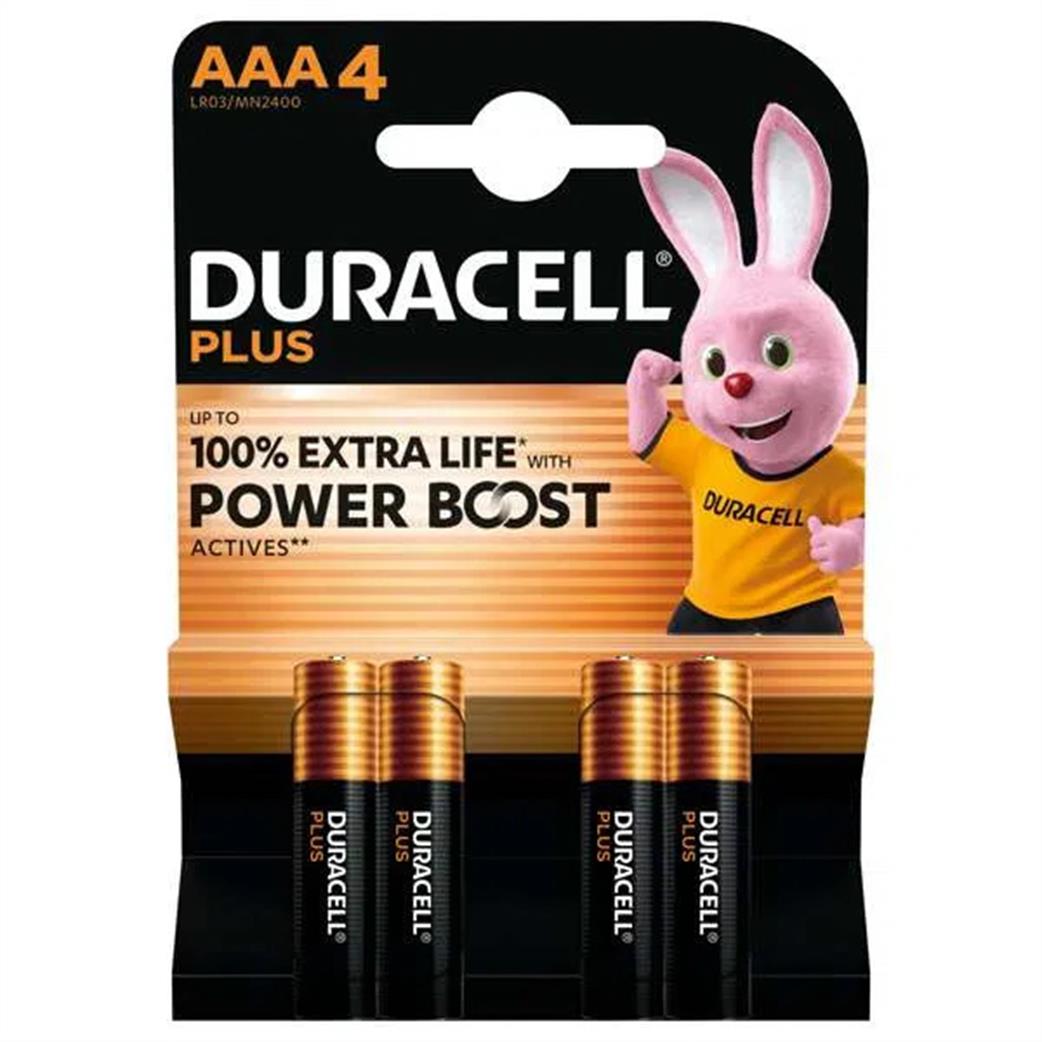 Duracell 21076 Plus Power Boost AAA  Batteries Pack of 4