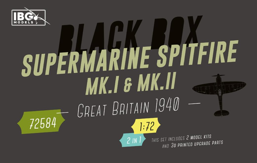 IBG Models 1/72 72584 Supermarine Spitfire Mk.I & Mk.II Great Britain 1940 Black Box Edition