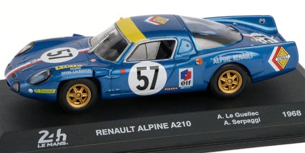 MAG 1/43 MAG PA22 Renault Alpine A210 1968  #57 Le Guellac, Serpaggi Model