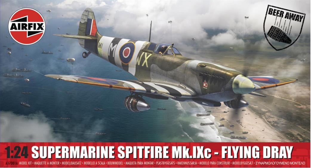 Airfix 1/24 A17001A Supermarine Spitfire Mk.IXc Fighter Flying Dray