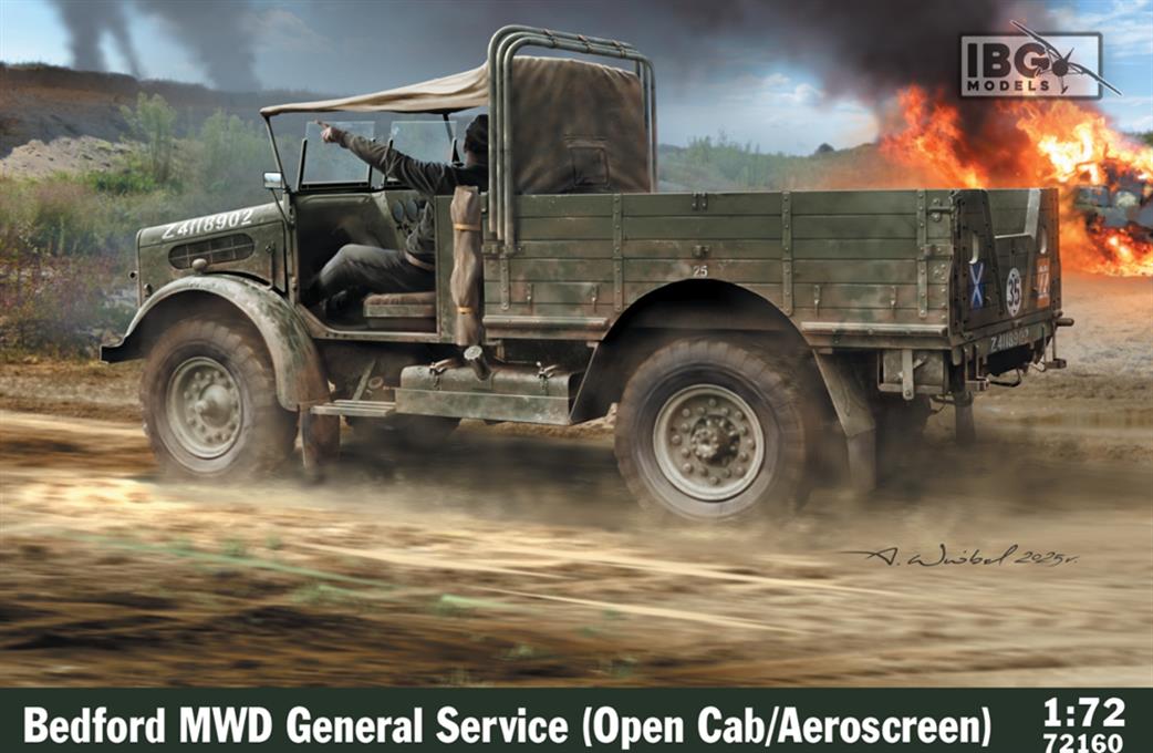 IBG Models 1/72 72160 Bedford MWD General Service Open Cab/Aeroscreen