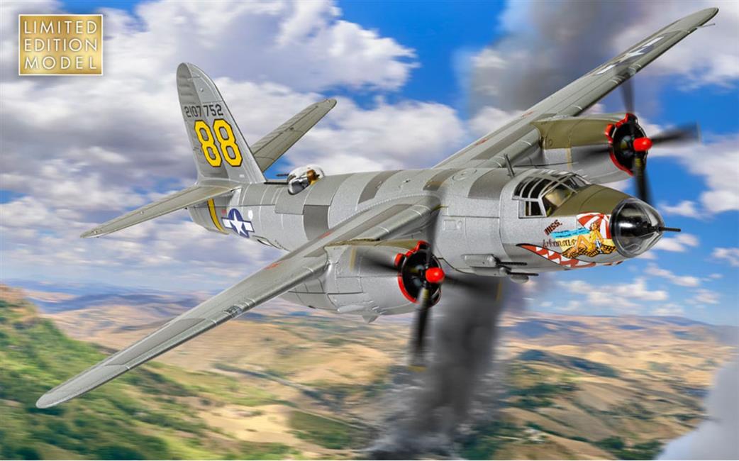 Corgi 1/72 AA29502 Martin B-26C-45-MO Marauder, 42-107752 / BN 88 ‘Miss Arkansas’, Flown by Lt Leo A Lampman, 444th Bombardment Squadron , 320th Bombardment Group, USAAF 12th Air Force,