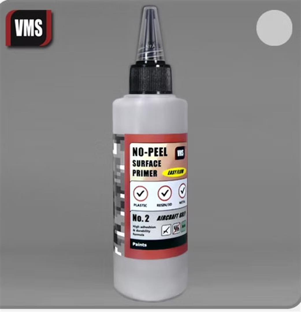 VMS Modelling Solutions  VMSPRO2 No Peel Primer No. 2 Aircraft Grey 100ml Acrylic Base