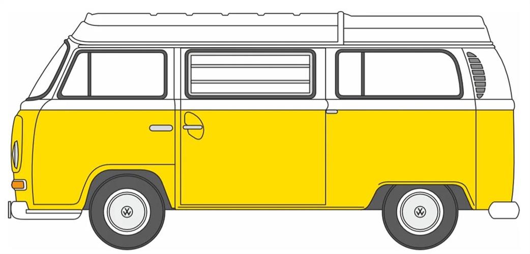 Oxford Diecast 1/148 NVW016 VW Bay Window Bus Saturn Yellow White