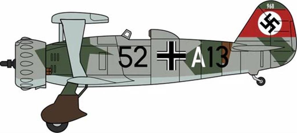 Oxford Diecast 1/72 AC125 Henschel 123 7./StG 165. Immelmann Germany 1937
