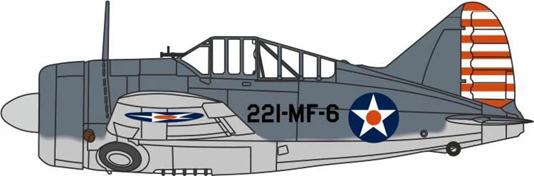 Oxford Diecast 1/72 AC131 Brewster Buffalo VMF-221 US Marine Corps MCAS Ewa Hawaii