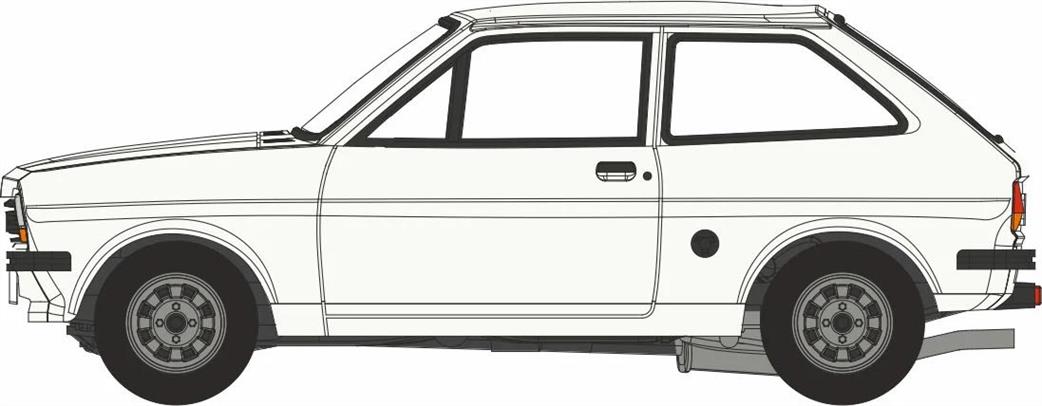 Oxford Diecast 1/76 76FF008 Ford Fiesta Mk1 Diamond While