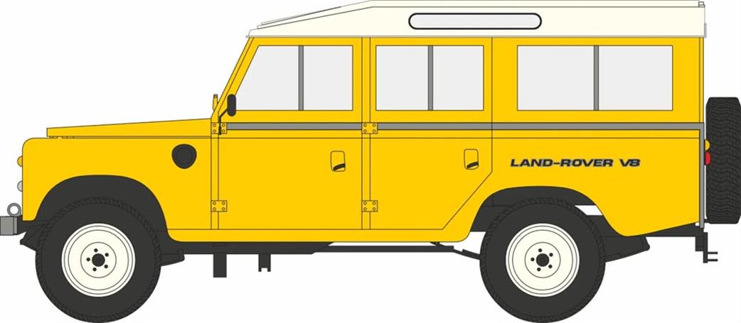 Oxford Diecast 1/76 76LRS001 Land Rover Stage One V8 Inca Yellow