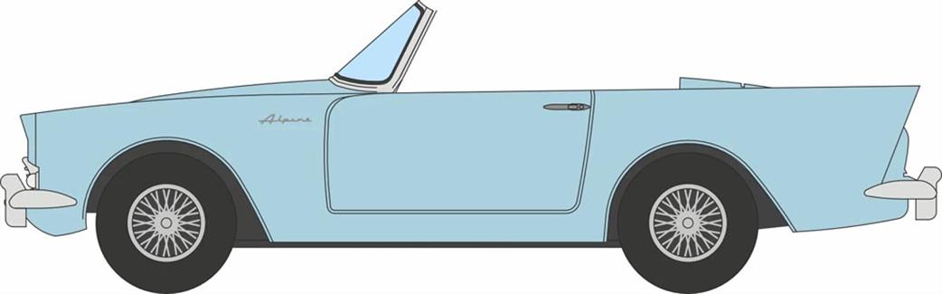 Oxford Diecast 1/76 76SA001 Sunbeam Alpine Series 2 Open Wedgewood Blue