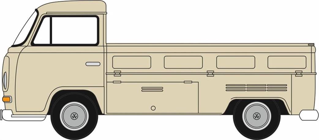Oxford Diecast 1/76 76VW034 VW Bay Window Pick Up Dakota Beige