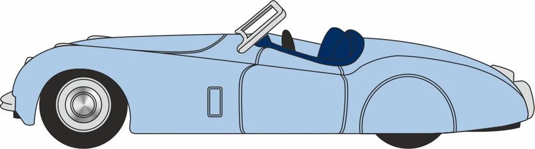 Oxford Diecast 1/76 76XK120007 Jaguar XK120 Pastel Blue