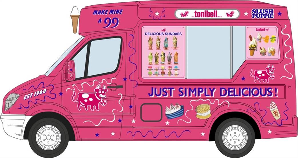Oxford Diecast 1/76 76WM009 Whitby Mondial Ice Cream Van Tonibell
