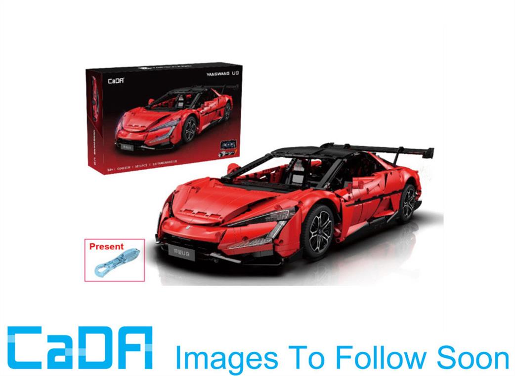 CaDa 1/8th C64011W BYD Yangwang U9 Electric Sports Coupe 3671pcs brick model