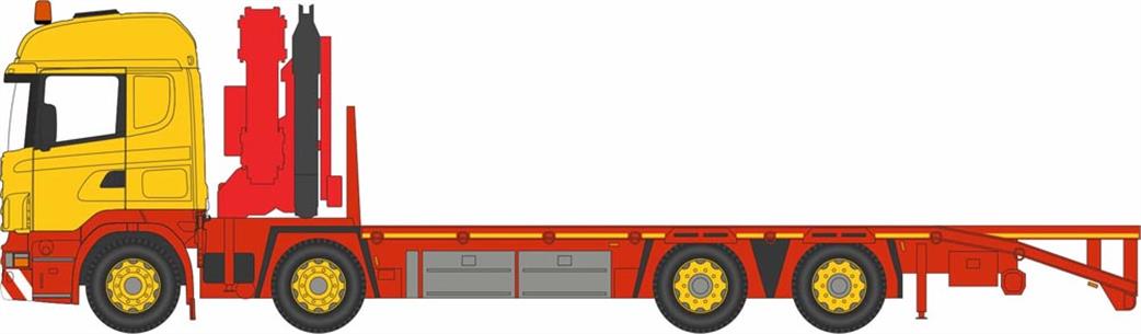 Oxford Diecast 1/76 76SCL005 Scania Crane Lorry Yellow