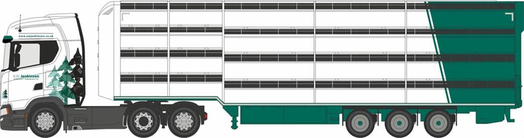 Oxford Diecast 1/76 76SNG006 Scania S Series Livestock Trailer A W Jenkinson