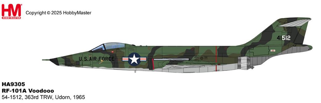 Hobby Master 1/72 HA9305 McDonnell F-101A Voodoo 54-1512, 363rd TRW, Udorn, 1965