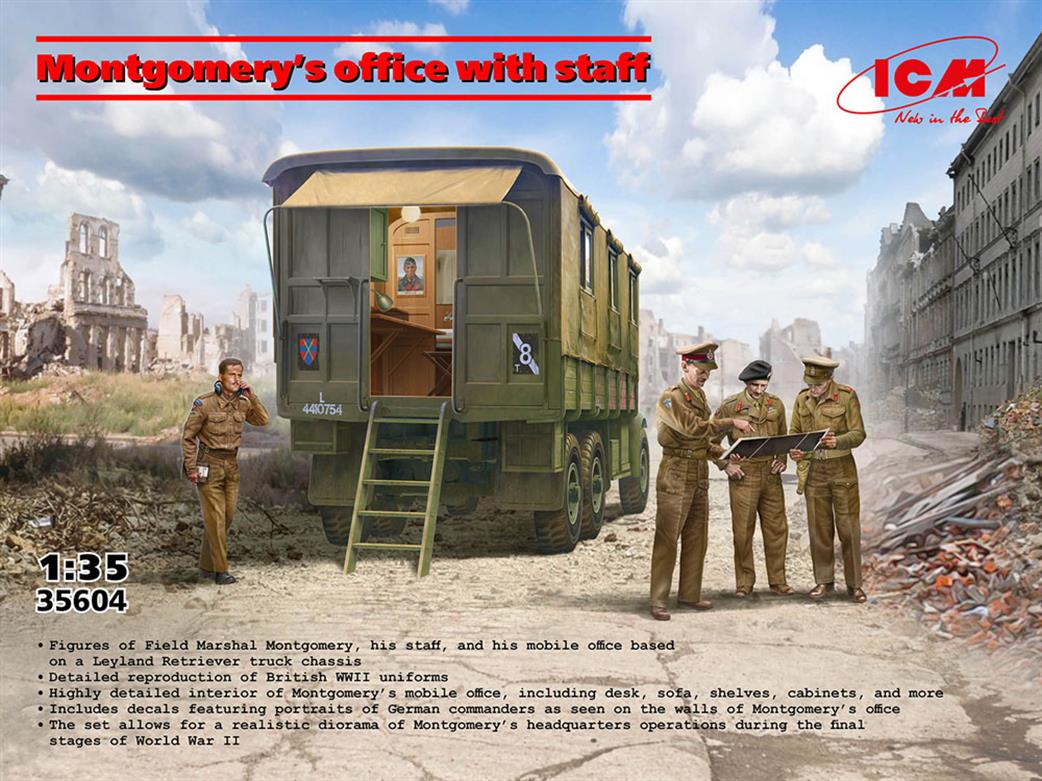 ICM 1/35 35603 Montgomery's  Office with staff plastic kit