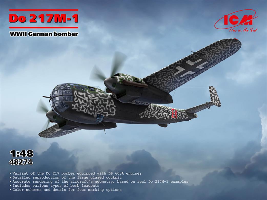 ICM 1/48 48274 Do 217M-1 WWII German Bomber Plastic Kit