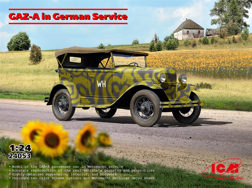 ICM 1/24 24053 GAZ-A in German Service Kit