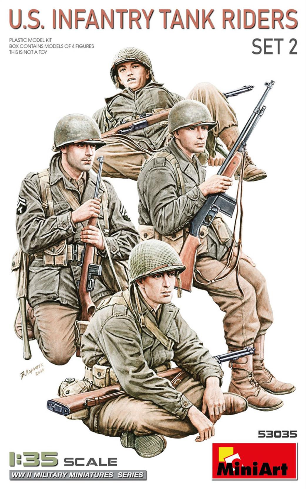 MiniArt 1/35 53035 US Infantry Tank Riders Set 2 Figure Set