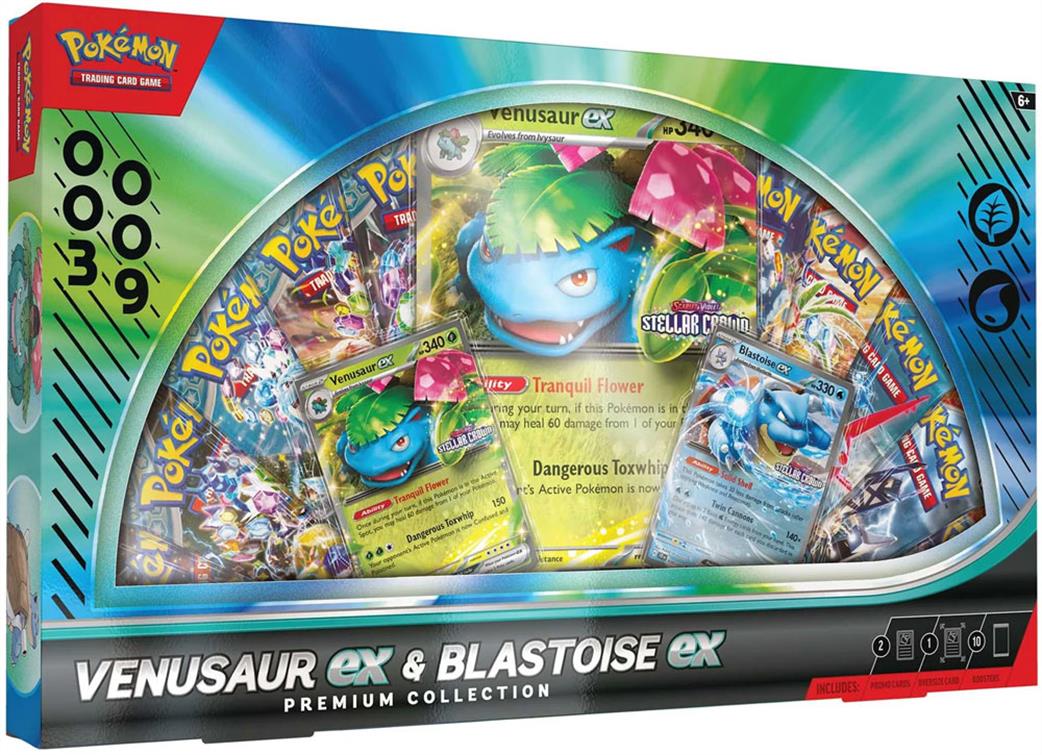 Nintendo  10-10263-101 Pokemon Venusaur ex & Blastoise ex Premium Collection