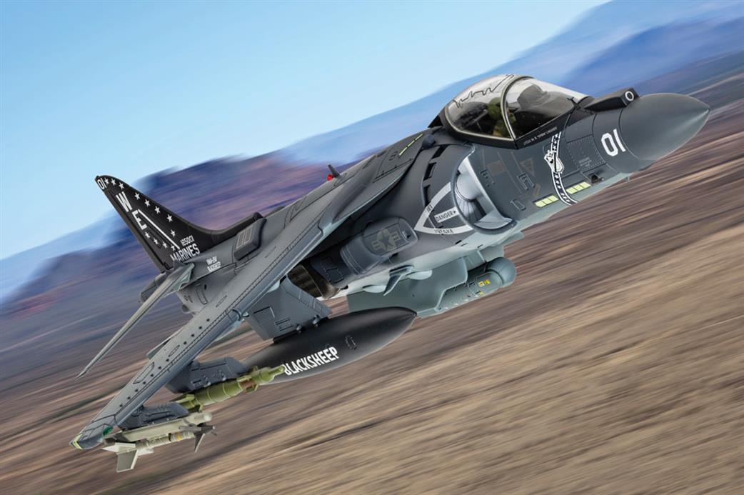 Corgi 1/48 AA29303 McDonnell Douglas AV-8B+ Harrier II 165001/01 VMA-214 Black Sheep