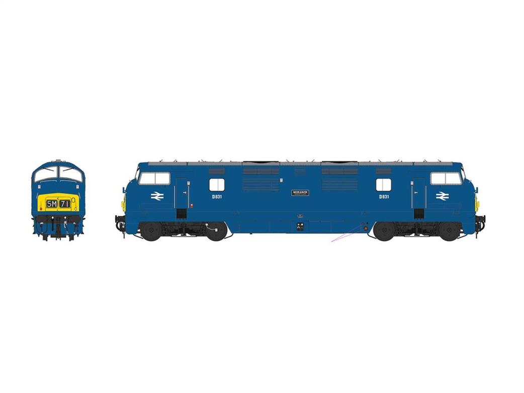Heljan OO 4242 Class 42 Warship D831 Monarch BR Blue Small Yellows