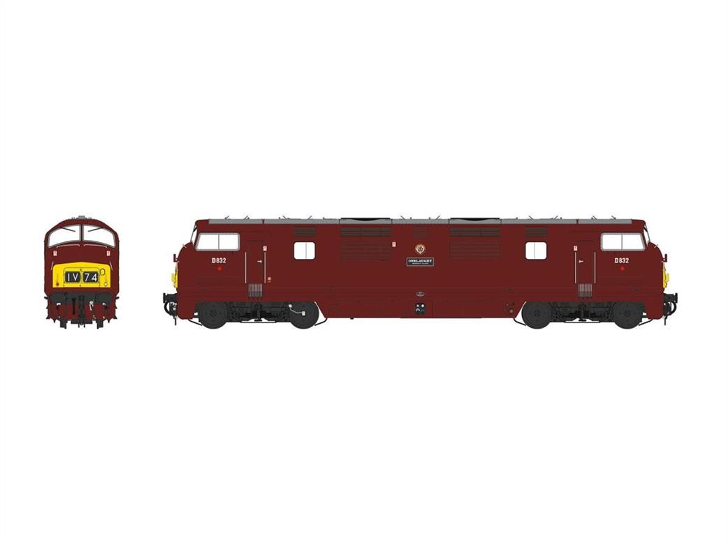 Heljan OO 4241 Class 42 Warship D832 Onslaught BR Maroon Small Yellow Panels