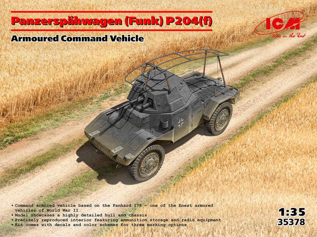 ICM 1/35 35378 Panzerspähwagen (Funk) P204(f), Armoured Command Vehicle Kit