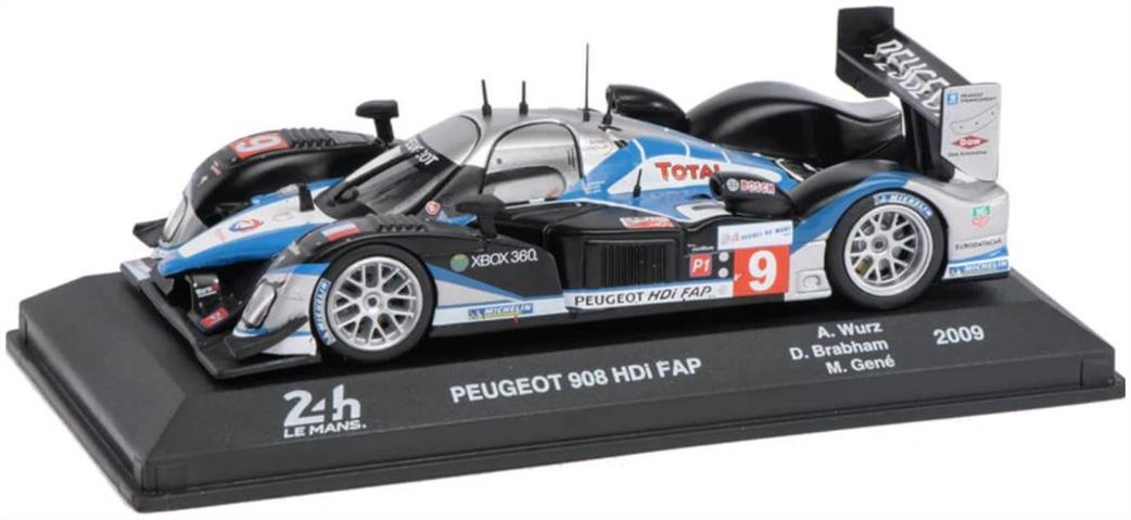 MAG 1/43 MAG PA12 Peugeot 908HDI FAP 2009 #9 Brabham/Gene/ Wurz Model