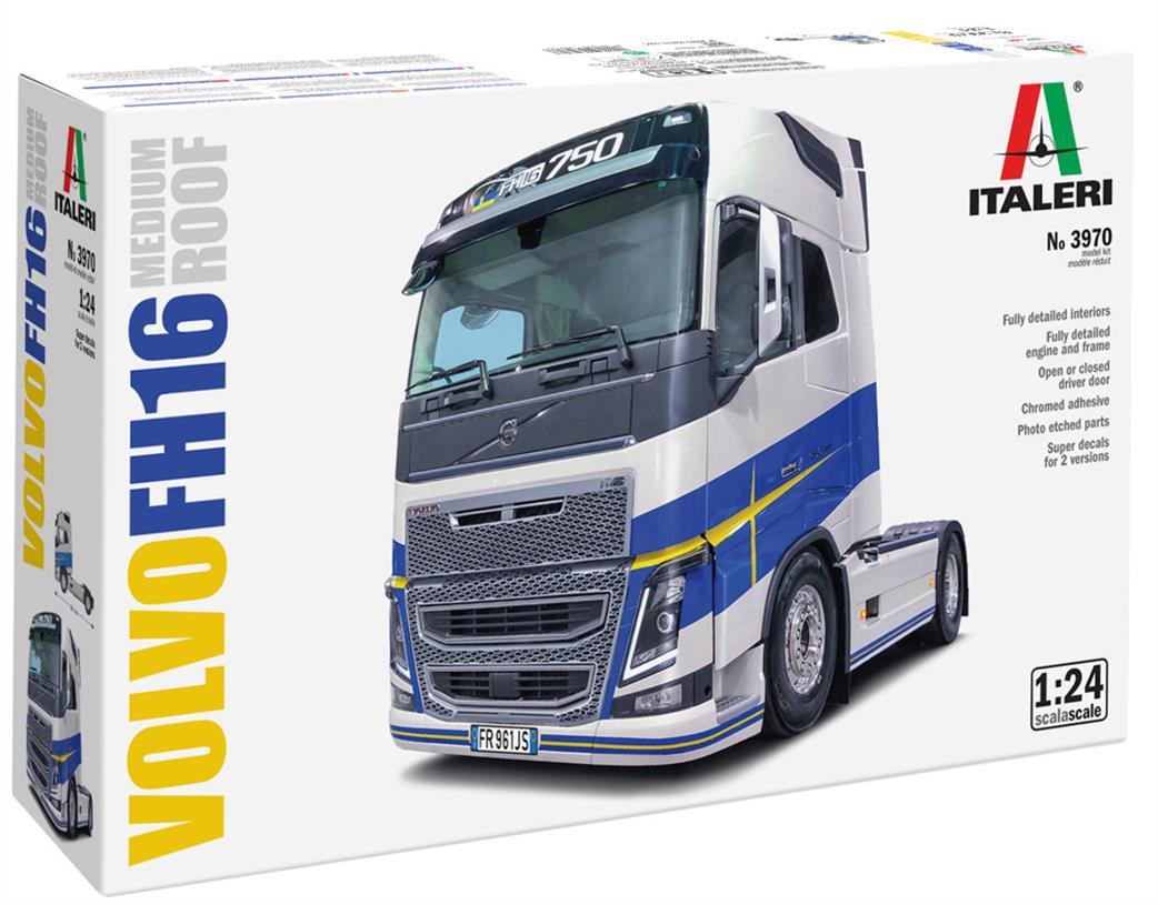 Italeri 1/24 3970 Volvo FH16 Medium Roof Cab Truck Kit