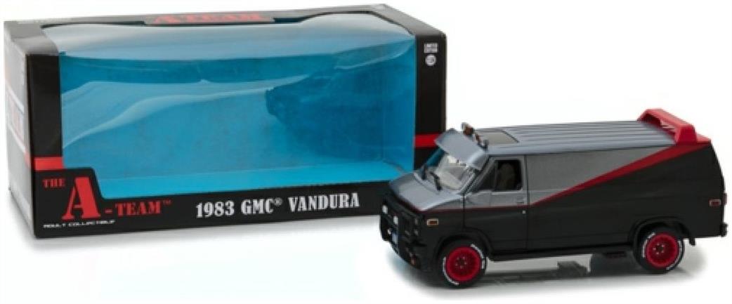 Greenlight 1/24 84072 GMC Vandura *A Team Van* Grey / Black 1983