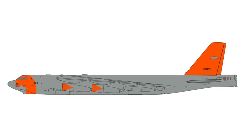 Gemini Jets 1/400 GMUSA149 U.S. Air Force B-52H Stratofortress 61-0028 “Wolfpack” retro orange livery
