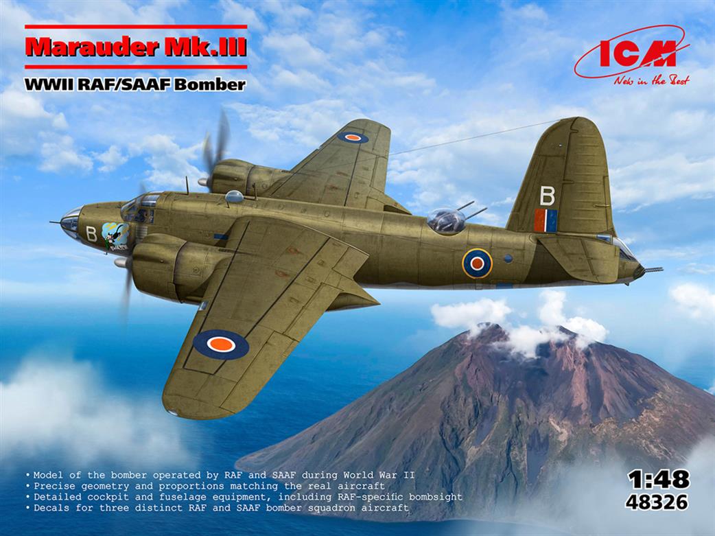 ICM 1/48 48326 Marauder MKIII WWII RAF SAAF Bomber kit
