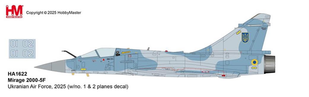 Hobby Master 1/72 HA1622 Mirage 2000-5F Ukranian Air Force 2025 Model