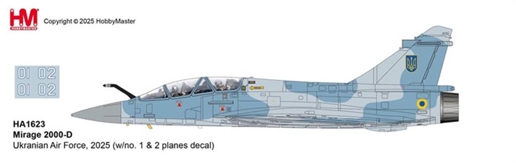 Hobby Master 1/72 HA1623 Mirage 2000-D Ukranian Air Force 2025 Model
