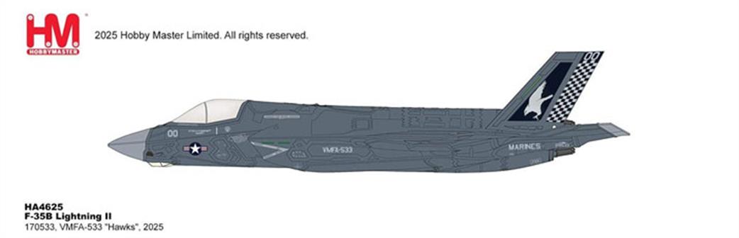 Hobby Master 1/72 HA4625 Lockheed F-35B Lightning II VMFA-533 Hawks Diecast model