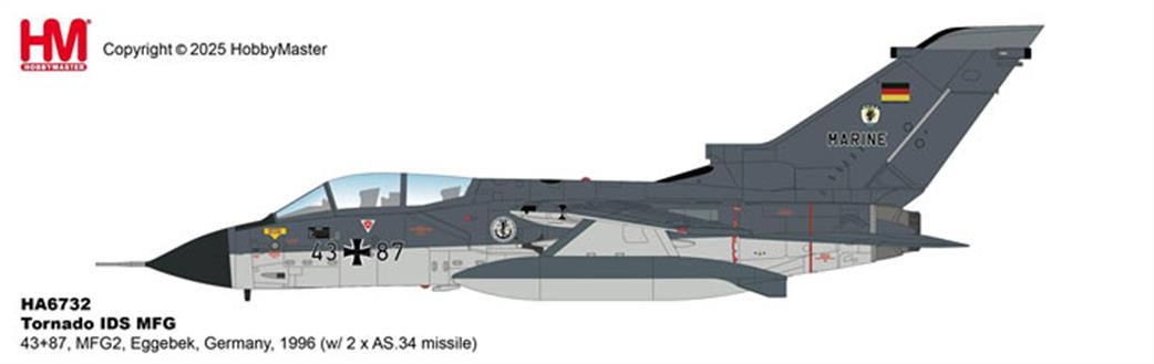 Hobby Master 1/72 HA6732 Tornado IDS MFG 43+87, MFG2, Eggebek, Germany, 1996