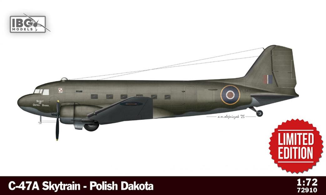 IBG Models 1/72 72910 C47A Skytrain Polish Dakota Plastic Kit