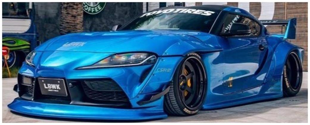 Solido 1/18 S1815503 Toyota GR Supra Liberty Walk Body Kit Blue Metallic 2025 Diecast Model