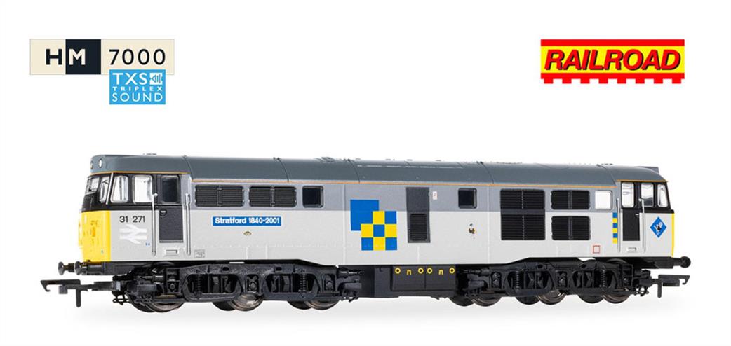 Hornby OO R30439TXS RailRoad TLF Construction Class 31 271 Stratford DCC Sound Fitted