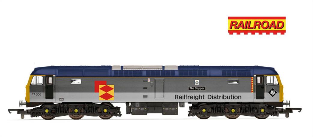 Hornby OO R30440 RailRoad Railfreight Distribution Class 47 306 The Sapper