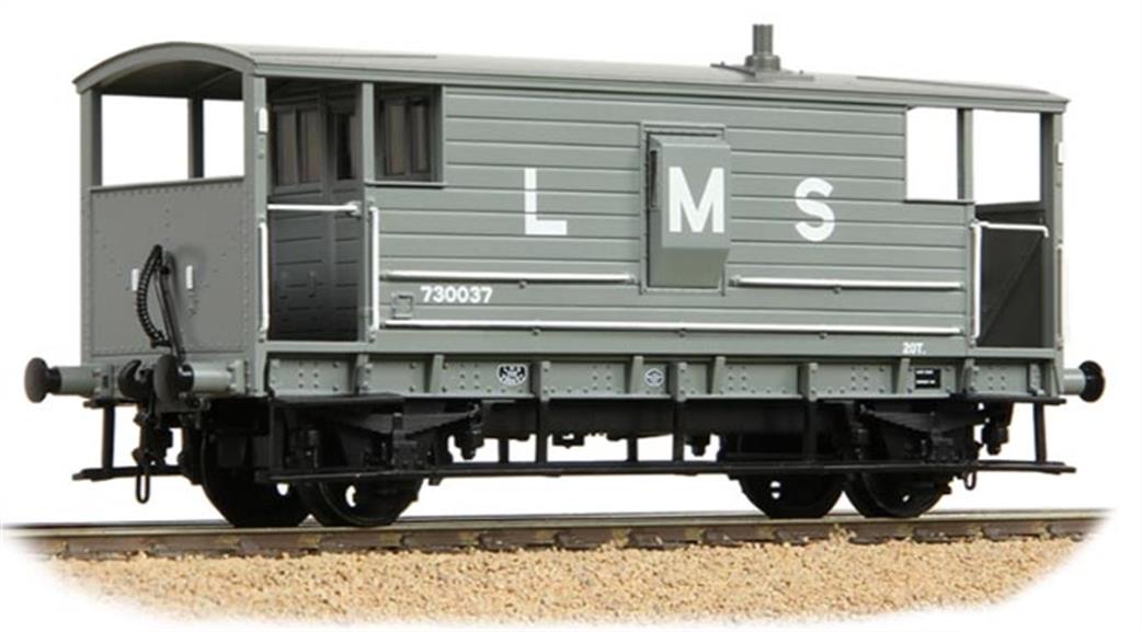 Bachmann OO 38-975 LMS 20T Brake Van LMS (L M S) Grey