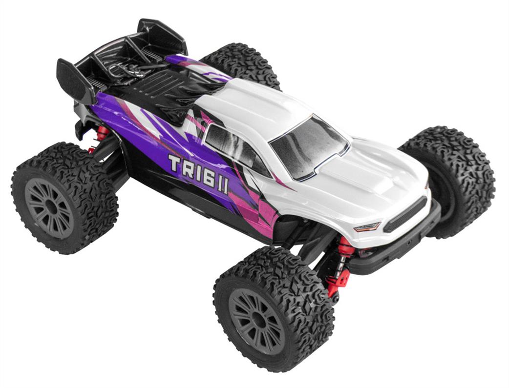 PD Racing 1/16 PD304T-PURPLE TR1611 Brushed Truggy Mini RC Purple Pink & White  Model
