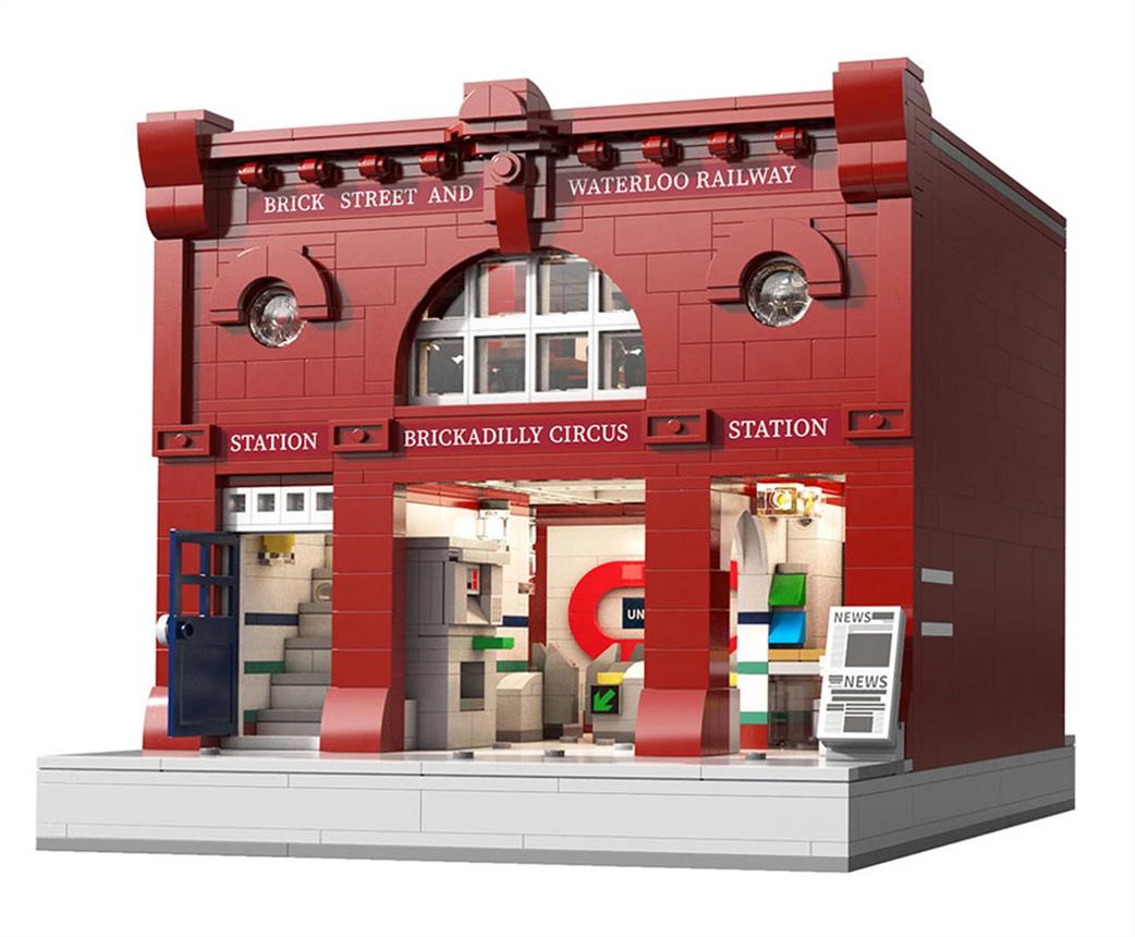 CaDa 1/20th C66008W London Subway Station 1836 pcs Black Model