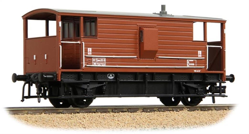 Bachmann OO 38-978 LMS 20T Brake Van BR Bauxite Late