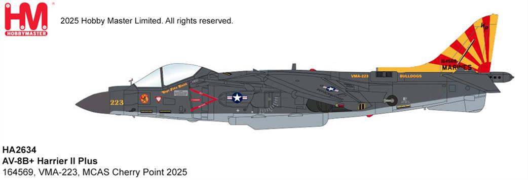Hobby Master 1/72 HA2634 AV-8B plus Harrier II VMA-223 Cherry Point