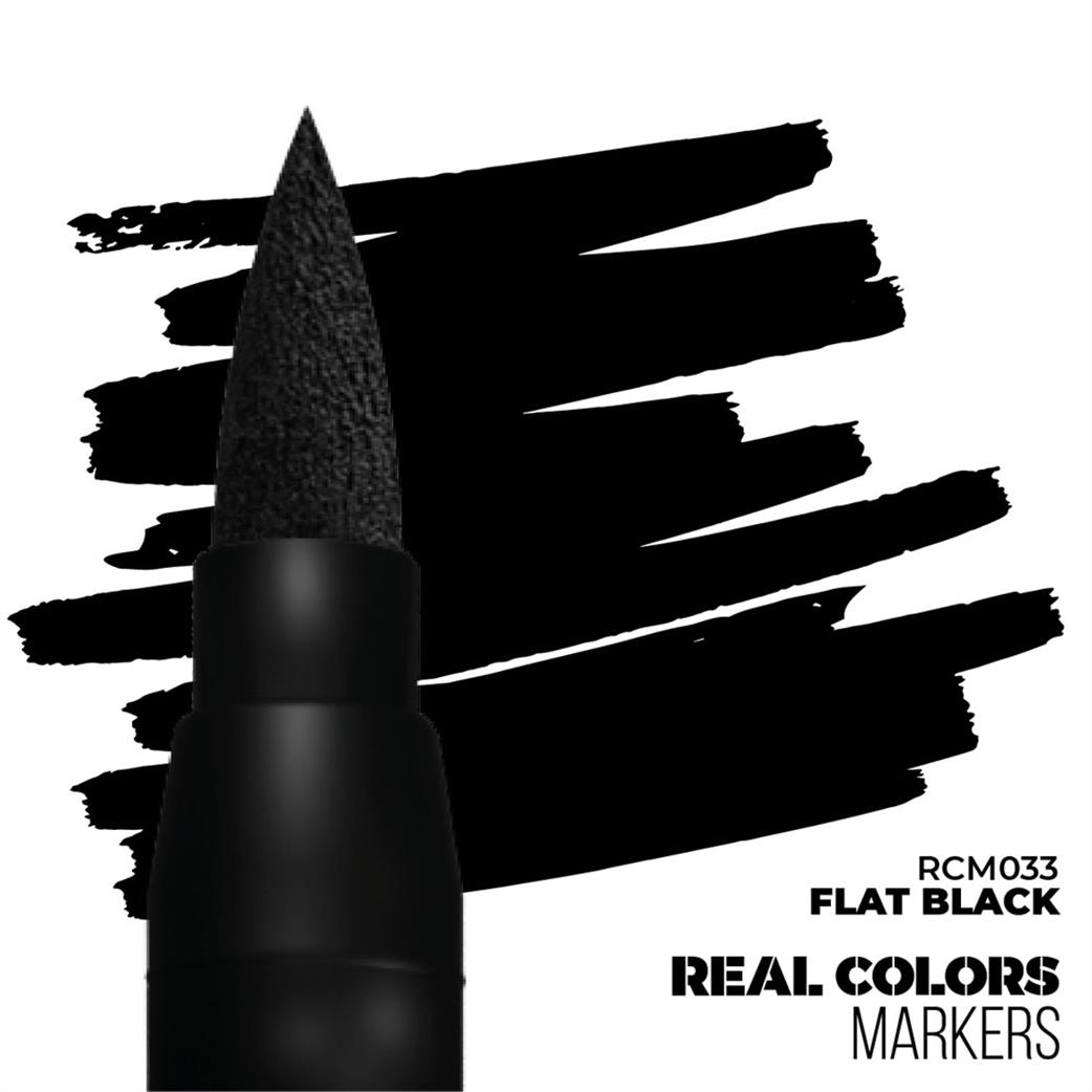 AK Interactive  RCM033 Real Color Marker Flat Black