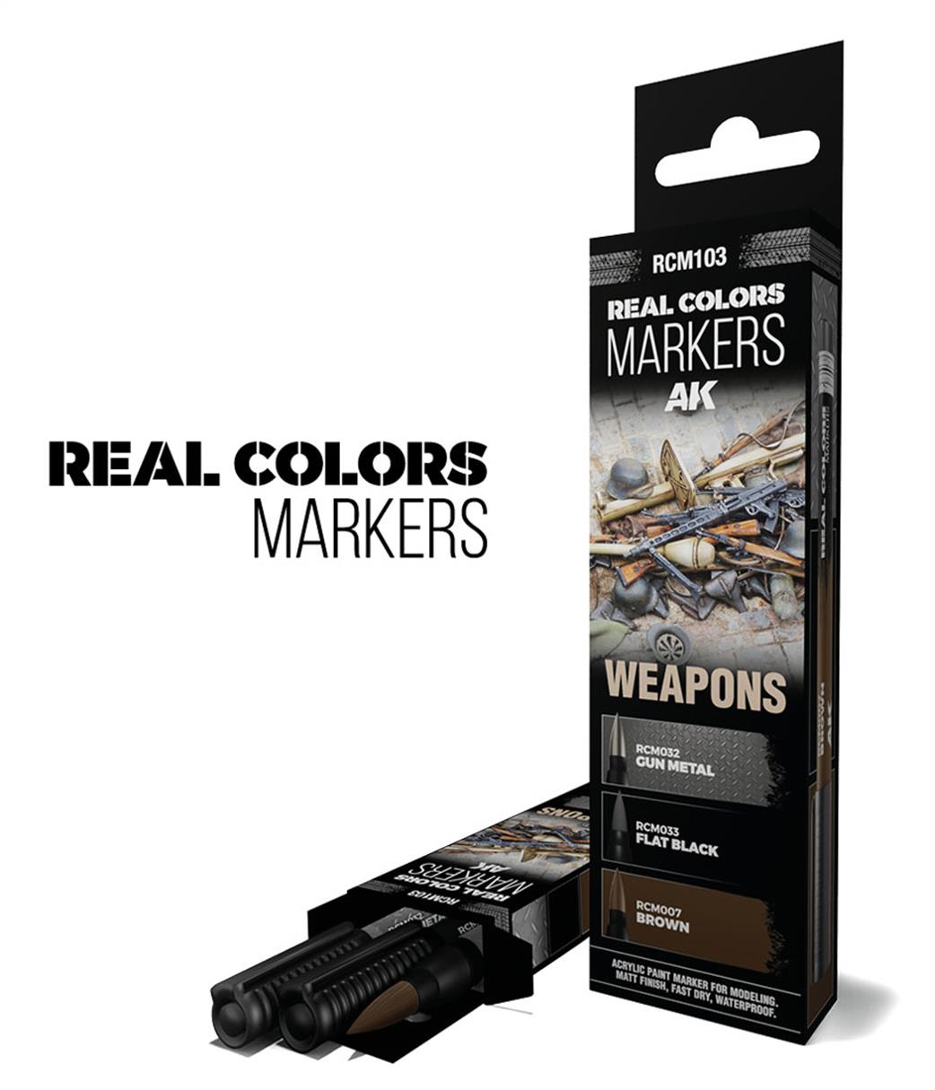 AK Interactive  RCM103 Weapons RC Marker set of 3